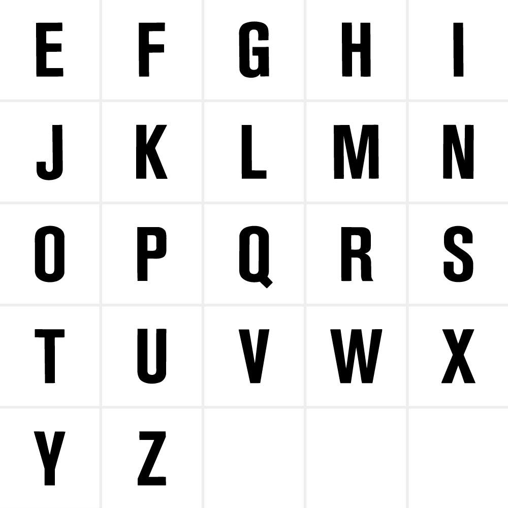 アルファベットタイル。
A-Zからお好きなくみあわせで制作が可能です。
白タイルと組み合わせて、空間のアクセントやサイン、看板、標識などとしてご利用いただけます。
